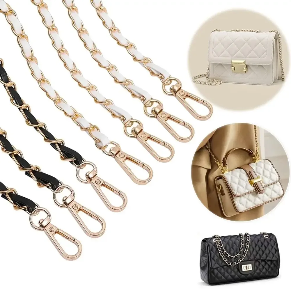 sangle de sac à bandoulière en cuir jopu, 120cm de long, 8mm de large, accessoires de remplacement pour sacs à main, sangle de sac initiée, noir et blanc