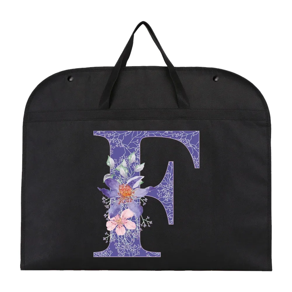 vêtements suspendus housse anti-poussière organisateur robe costume manteau sac de rangement violet fleur sacs à vêtements garde-robe suspendus organisateurs de vêtements