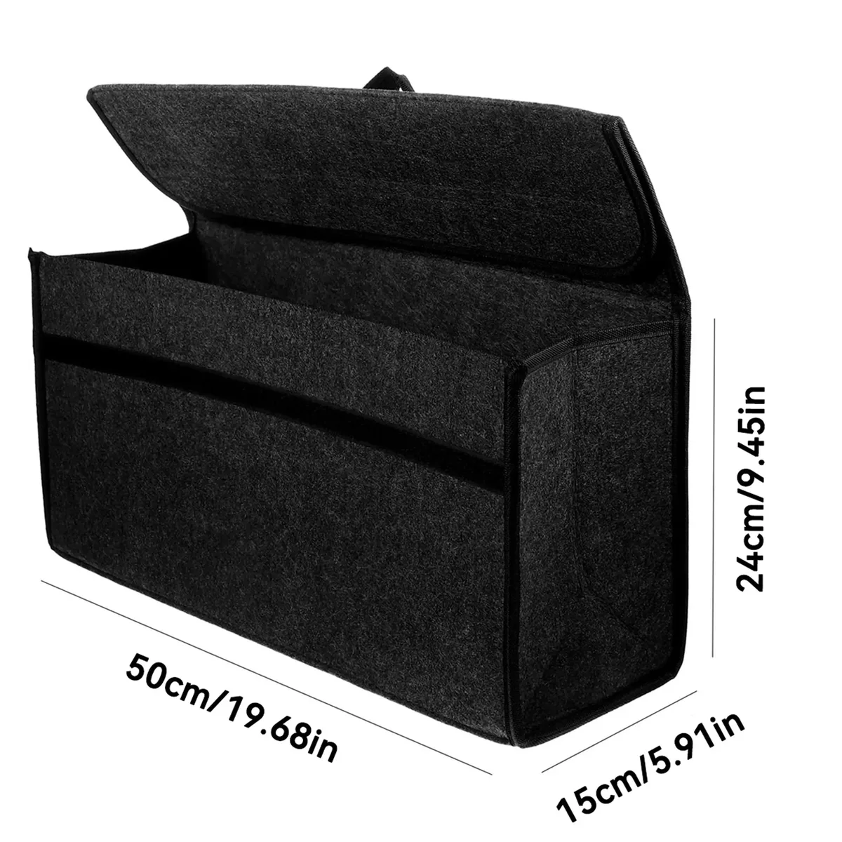 organisateur de coffre de voiture en feutre pliable, boîte de rangement améliorée en feutre multi-usage pour outils, courses et entretien, 2 tailles