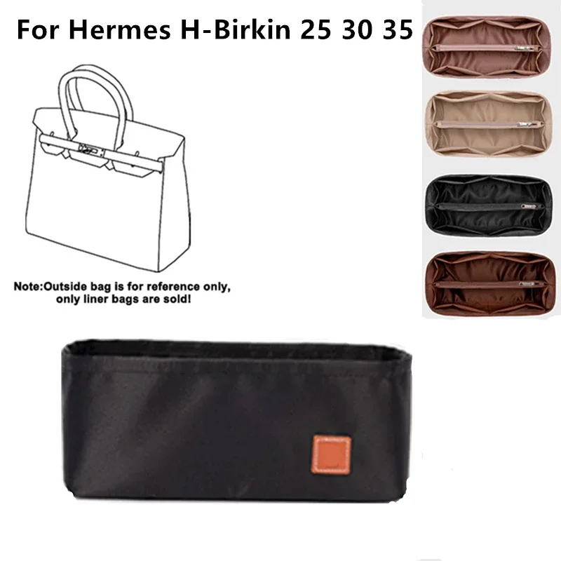 Organisateur de sac étanche Ultra léger, poche de doublure en Nylon souple pour Hermes h-birkin 25 30 35, sac à main de planification, poche d'insertion spatiale