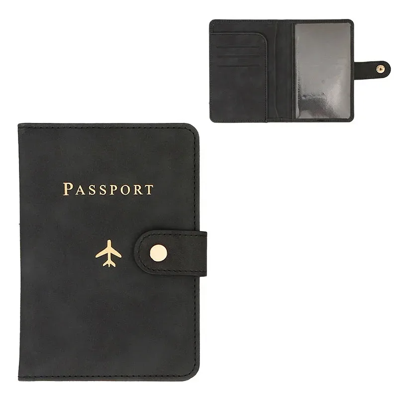 nouvelle couverture de passeport boucle homme femmes porte-passeport de voyage, porte-étui de passeport demoiselle d'honneur groomsman cadeau passeport portefeuille