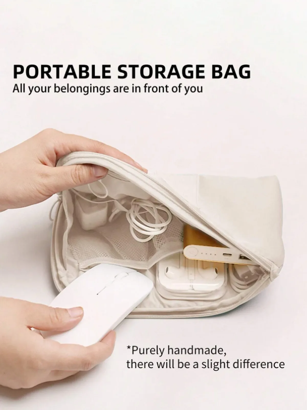 nouveau sac à cosmétiques simple, sac de rangement de câbles de données multifonctions portables, appareils numériques mobiles de voyage, organisateur d'écouteurs de ligne usb