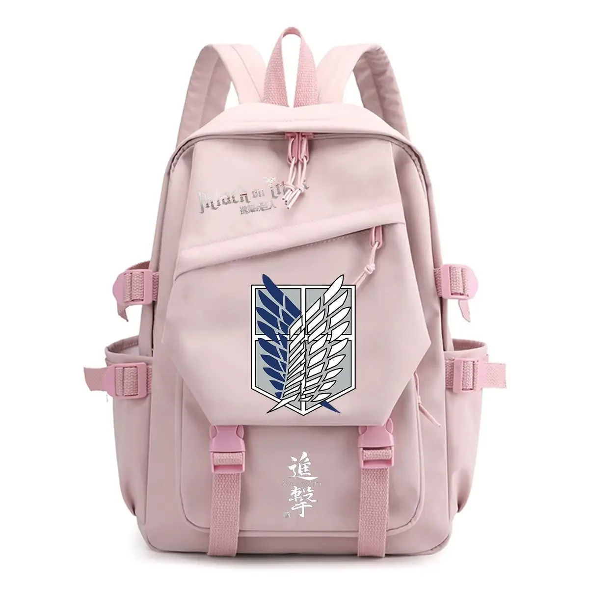 sac à dos attack on titan, grande capacité, léger, pour l'école et les voyages, sac des wings of freedom du survey corps