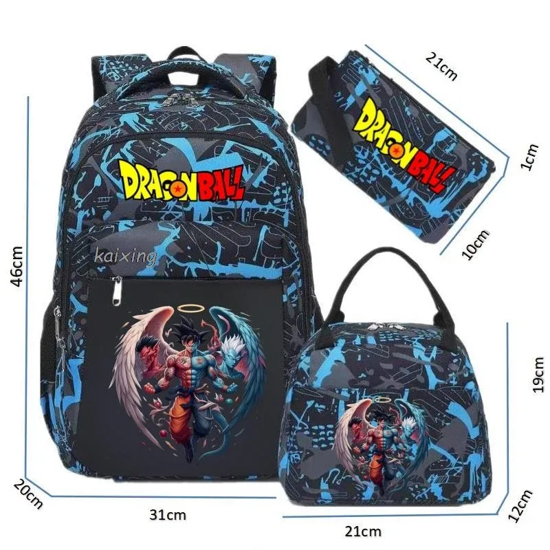 sac à dos camouflage dragon ball pour filles, sac de retour à l'école pour étudiants, poches pour garçons, capacité pour adolescents, sac à dos pour ordinateur portable, harajuku mochilas
