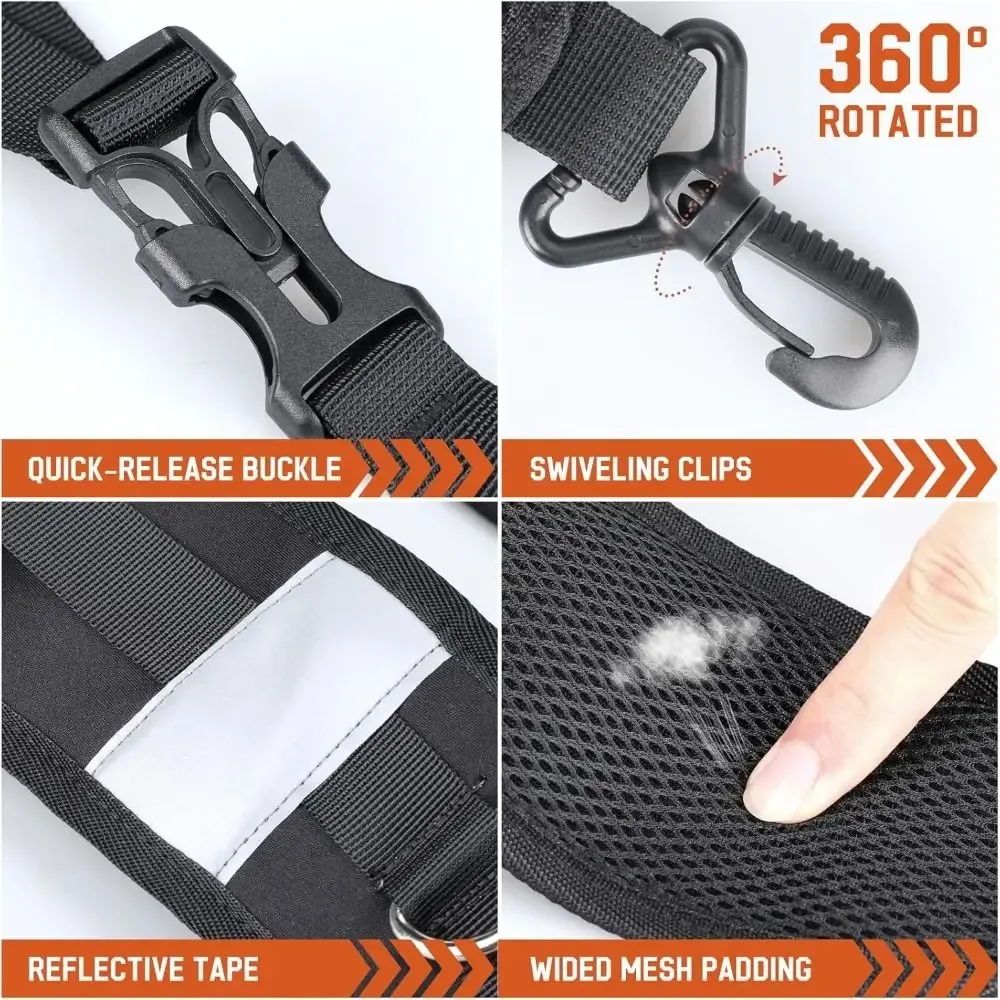 nouveau sangles de sac à dos noires oxford tissu sacs d'absorption des chocs bandoulière sangle de remplacement escalade randonnée