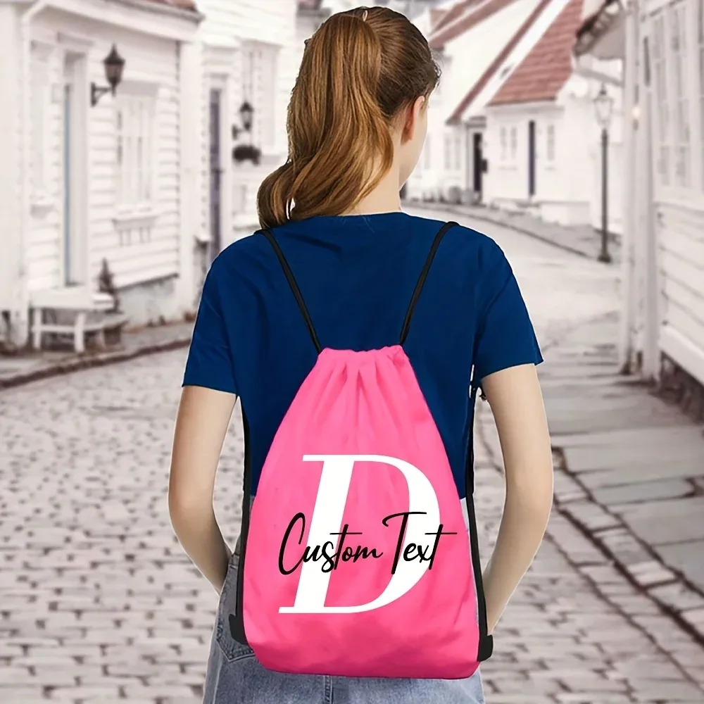 Sac à dos personnalisé avec initiales, sac de sport, sac de natation, sac de gym, sac de club après l'école, multifonctionnel