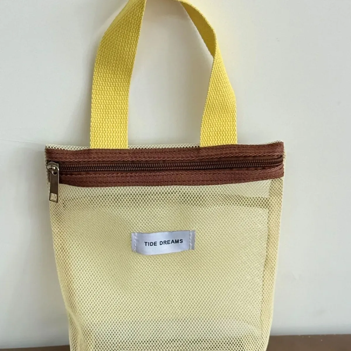 trousse de toilette transparente en maille, organiseur de voyage portable grande capacité, pochette de rangement respirante pour produits de soin