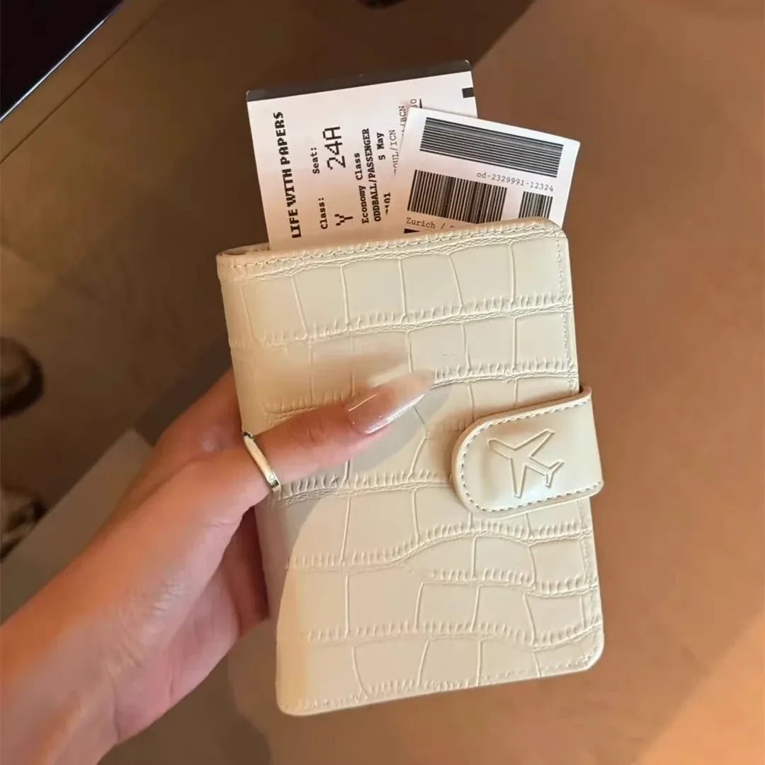 Porte-passeport, sac à passeport, porte-cartes multifonctionnel, porte-cartes bancaires, clip pour passeport, étui en cuir PU, accessoires de voyage