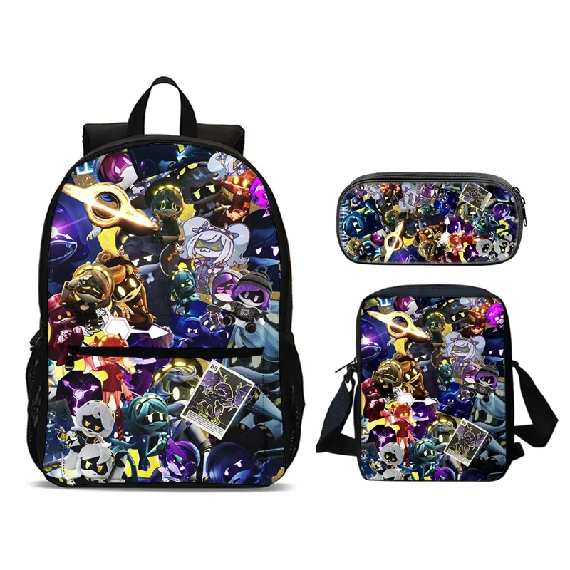 murder drones 3 pièces ensemble sac à dos 47 cm/18.5 pouces grande capacité sac à dos sac à bandoulière trousse à crayons sacs de livre pour garçons fille meilleur cadeau