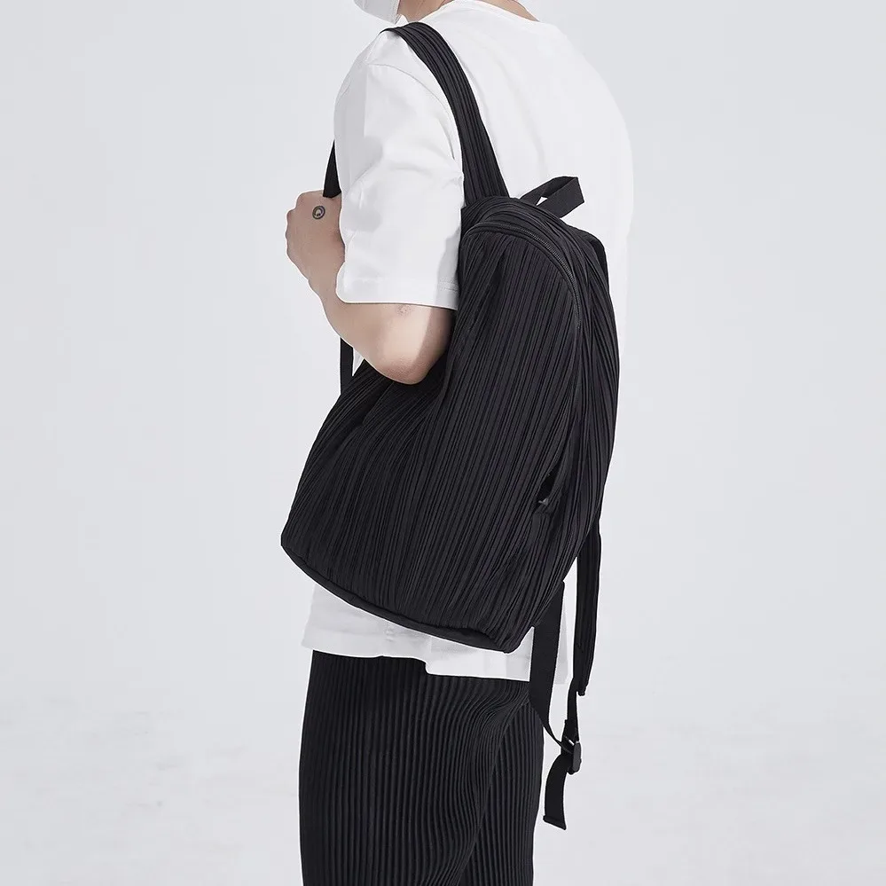 miyake – sac à main multifonctionnel plissé avec cordon de serrage, rangement simple de grande capacité, sacs à dos de voyage à bandoulière pour femmes