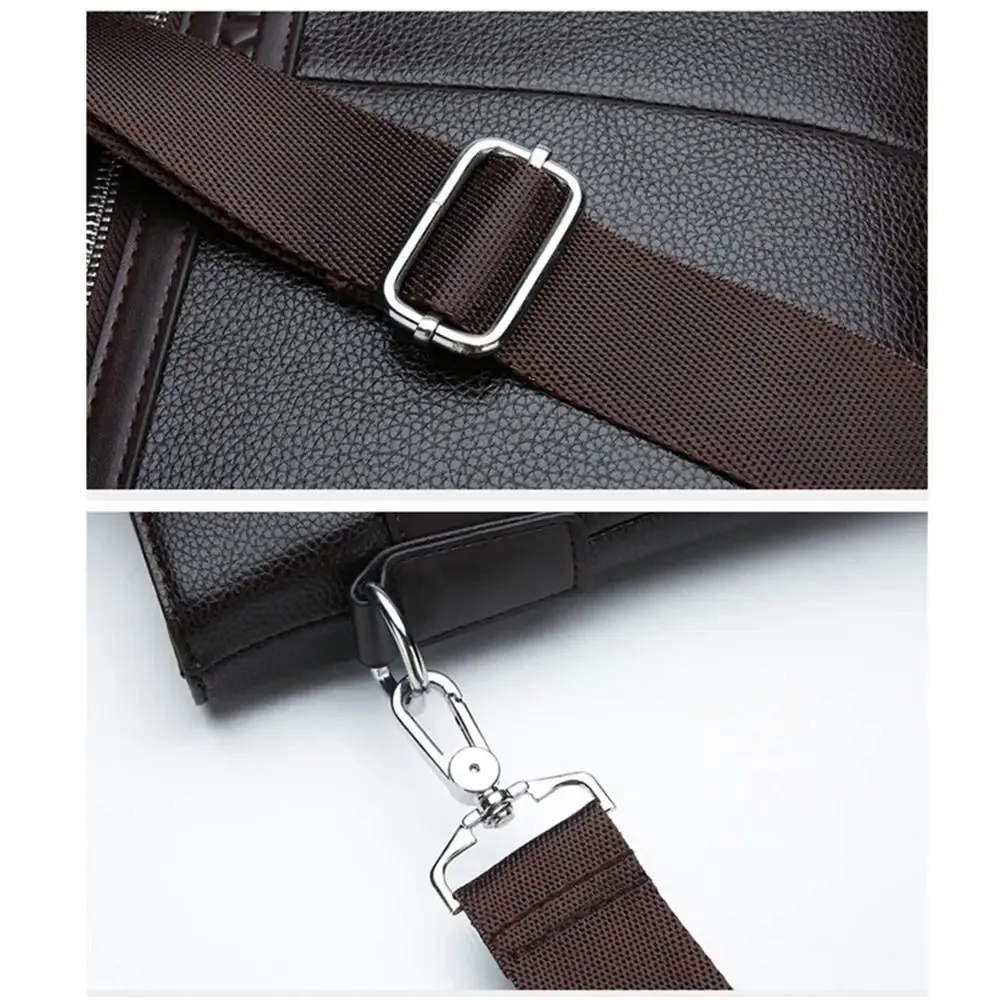 sac à main en cuir pu de grande capacité, fermeture éclair en tissu oxford, sac pour documents professionnels, organisateur de papiers, sac pour ordinateur portable imperméable