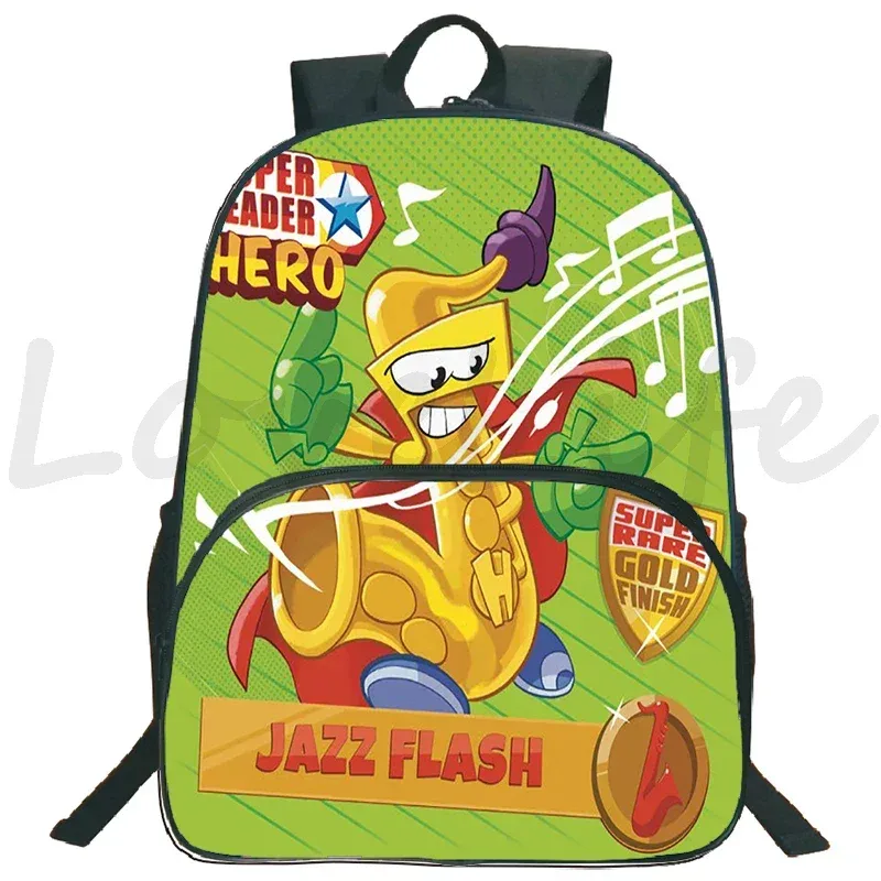 jeu superzings sac à dos 16 pouces garçons filles bookbag dessin animé sac à dos superthings sacs d'école étudiants sacs de voyage sac à dos à fermeture éclair