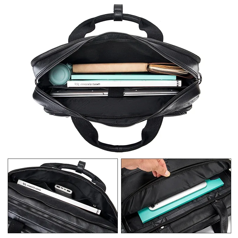 schlatum porte-documents en cuir véritable dur pour hommes 16 pouces bureau affaires ordinateur sac de luxe vintage sacs à main