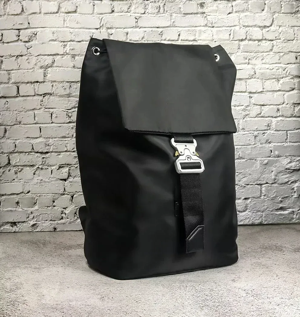 fashion street 1017 alyx 9sm sacs fermeture éclair latérale décorative fonctionnelle prise tactique cordon d'étanchéité sac à dos multifonctionnel