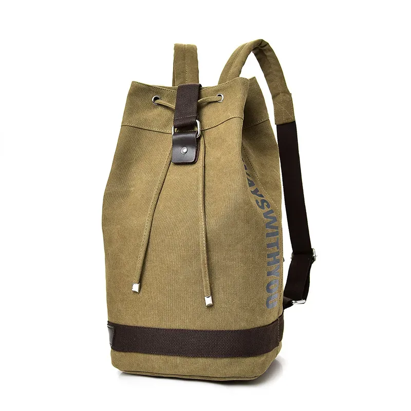 sac à dos de voyage de grande capacité pour hommes, sac d'extérieur, sac d'alpinisme, seau en toile, sacs à bandoulière pour hommes