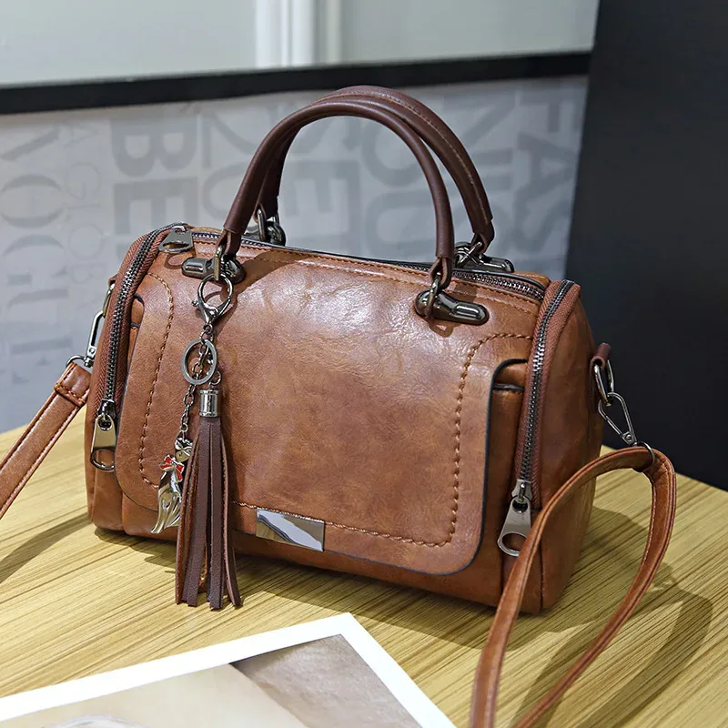 duzeala-sac à bandoulière en cuir pu avec fermeture éclair pour femme, sacoche personnalisée, style rétro, nouvelle collection 2022