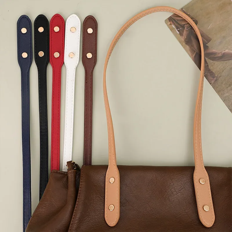 2 sangles de remplacement réglables en pu pour sacs à bandoulière, double couche, avec accessoires à vis, outils de bricolage faits main