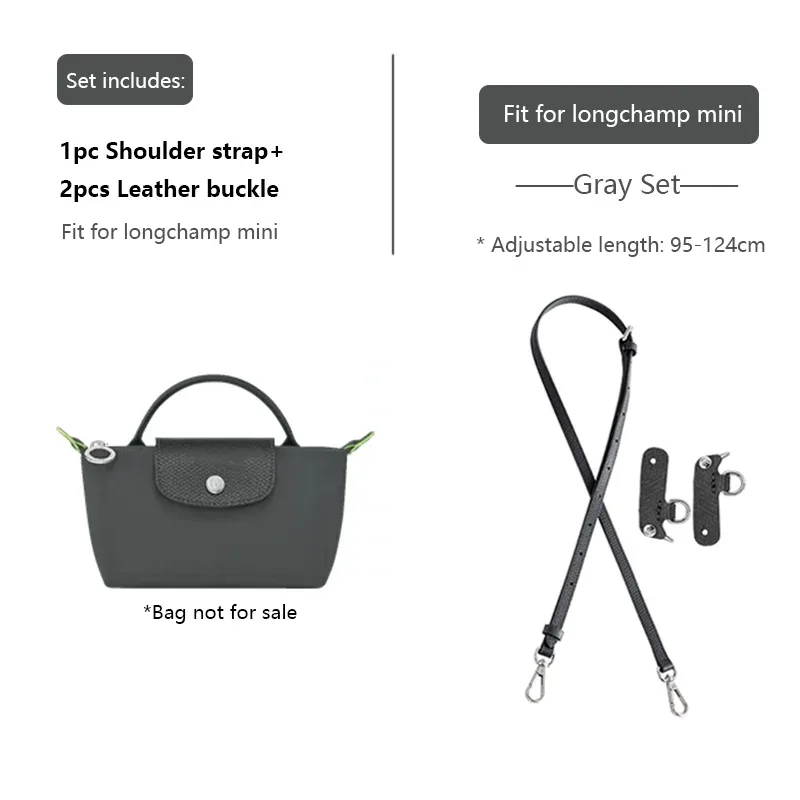 sangle de sac à bandoulière de remplacement en cuir, sangle d'épaule de sac adaptée pour longchamp mini, sangle de sac réglable en longueur, accessoires de sac
