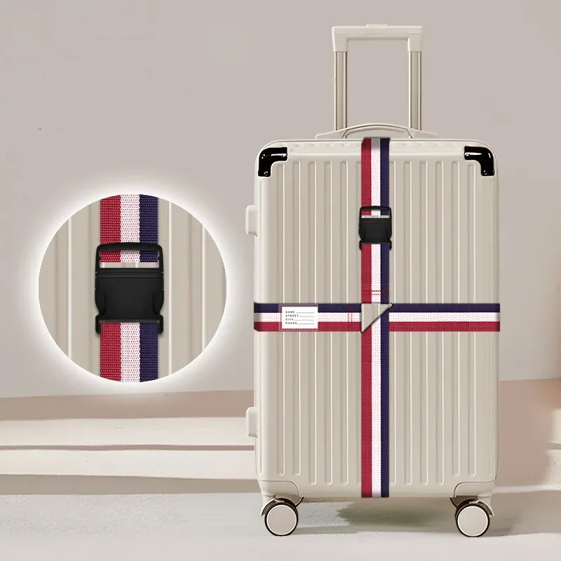 sangle de bagage épaissie avec cadenas à combinaison, anti-explosion et résistante à l'usure, pour accessoires de valise de voyage d'affaires