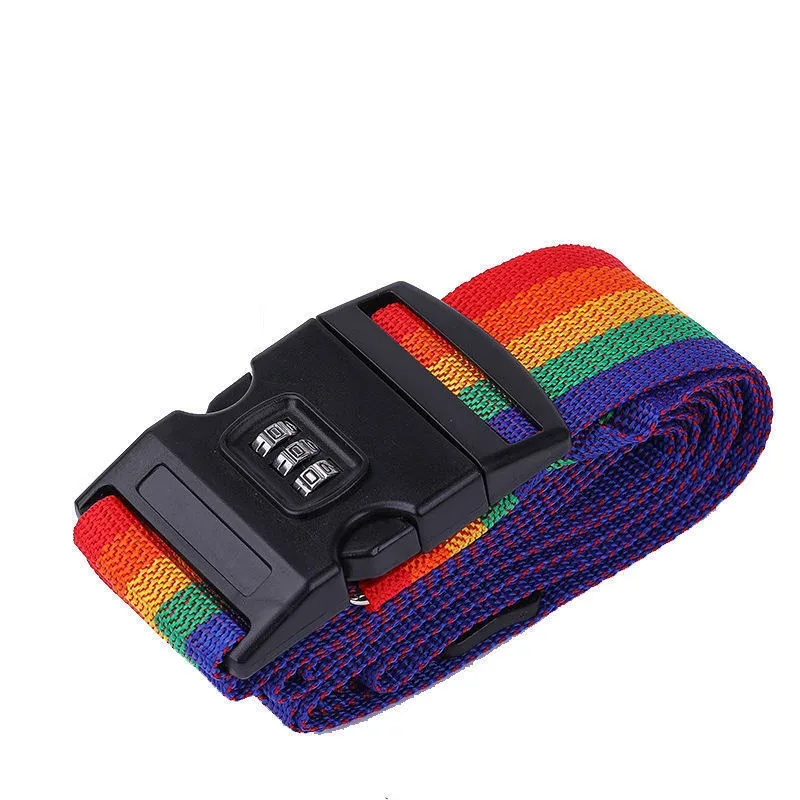 cipher lock sangles de bagage réglable valise de voyage boucle sangle ceinture de bagage accessoires de voyage valise emballage ceintures de sécurité