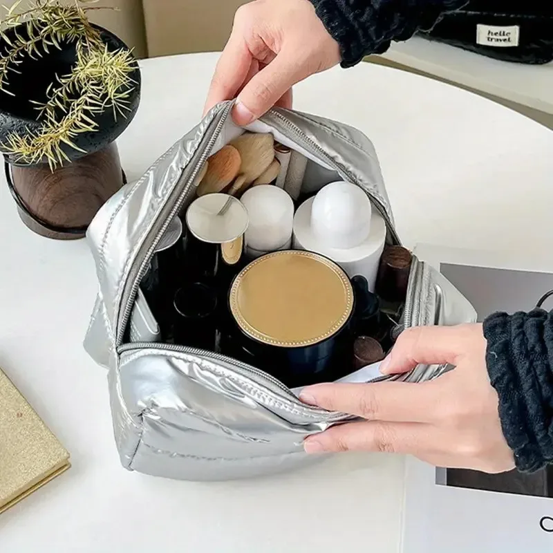 trousse de maquillage de voyage de grande capacité, sac à cosmétiques multifonctionnel portable à la mode, sac de rangement de toilette étanche