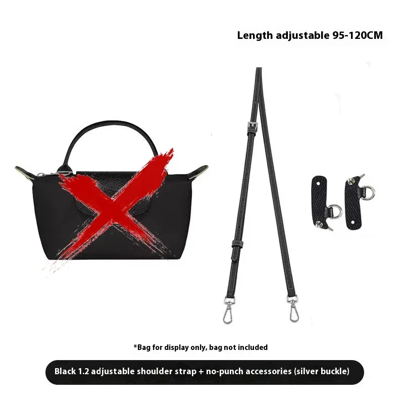 sangle de sac à bandoulière de remplacement en cuir de vache, pour mini sac longchamp mocha, poinçonnage, modification gratuite, accessoires de sac