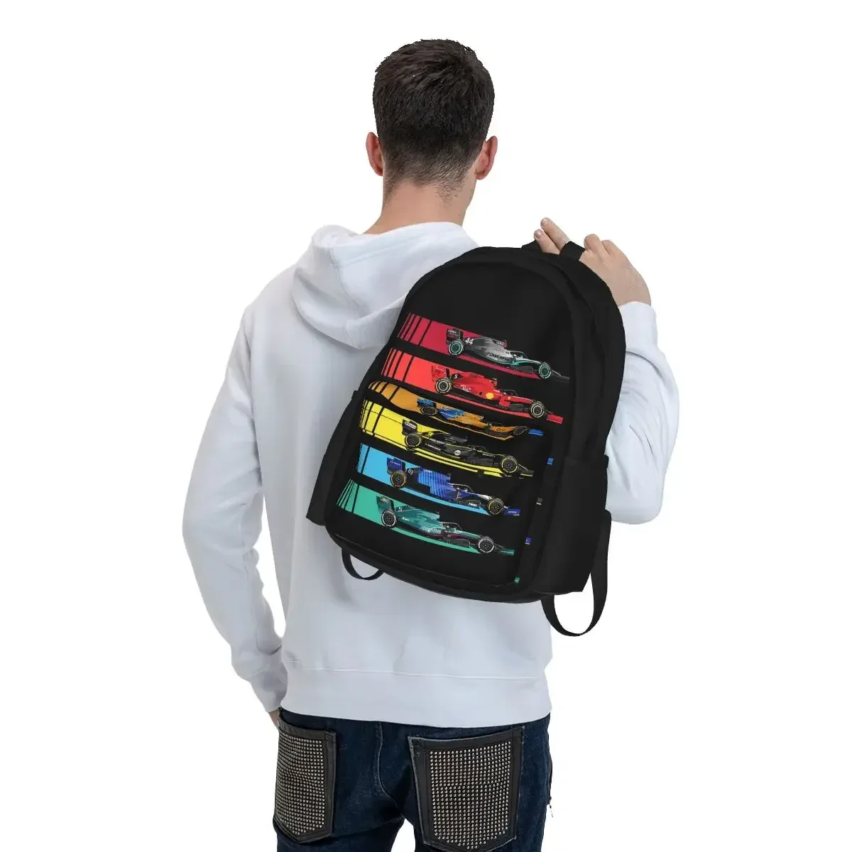 sacs à dos de voiture de course de formule pour enfants, cartable pour garçons et filles, sacs d'école pour enfants, sac à dos de dessin animé pour enfants, sac à dos pour ordinateur portable, sac initié