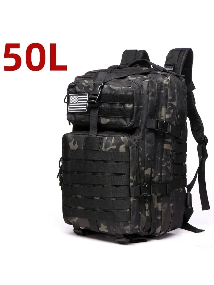 sac à dos tactique imperméable en nylon durable de 50 l pour la randonnée, le trekking, la pêche, la chasse, le camping et les voyages