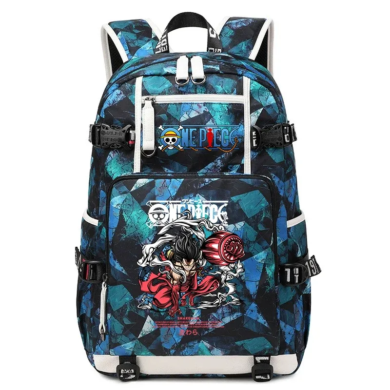 sac à dos d'école décontracté imprimé anime luffy, grande capacité, sac à livres pour garçons et filles, voyage, sport