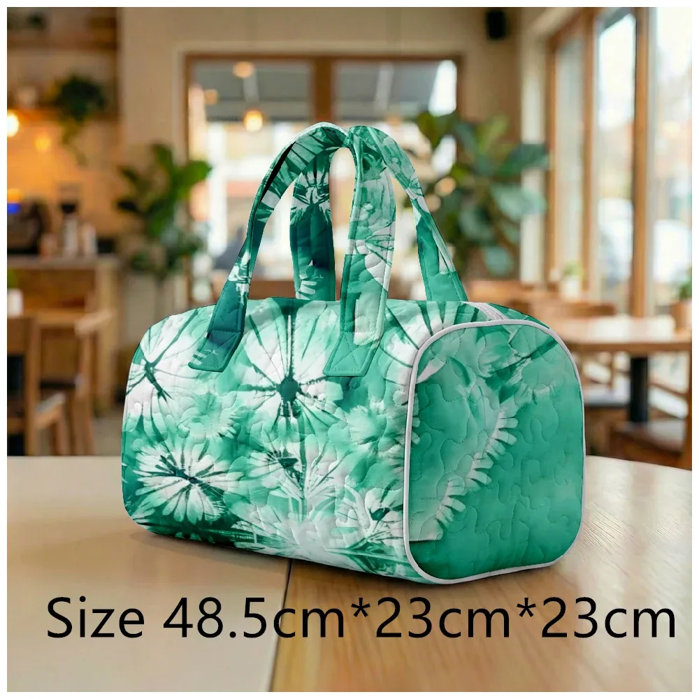 sac fourre-tout matelassé tendance pour femmes, motif tie-dye et marbré, sac à bandoulière grande capacité, sac à main pour les voyages, le shopping, la plage, la salle de sport
