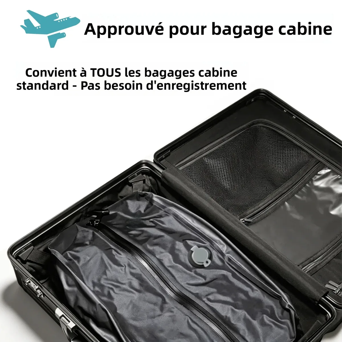lot de sacs de compression sous vide tpu (9l-41l), etanches ip67, materiau tpu de qualite alimentaire + tissu non tisse, reutilisables 50+ fois, gain de place pour voyage et maison, pompe vendue separement