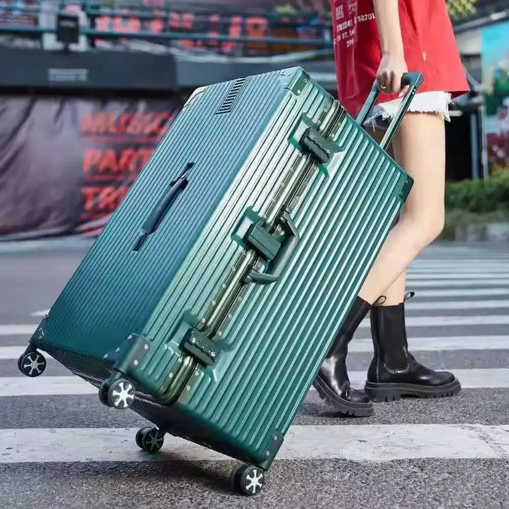 ko-ku valise surdimensionnée 40/50/60 ''cadre en aluminium abs + pc boîtier de chariot épaissi bagage de grande capacité 20 valise à main