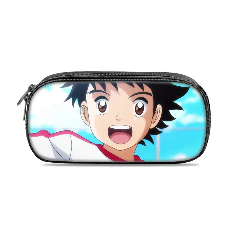 trousse à crayons captain tsubasa, polyvalente, motif dessin animé, grande capacité, article populaire, meilleur cadeau pour garçon ou fille pour les anniversaires à l'école