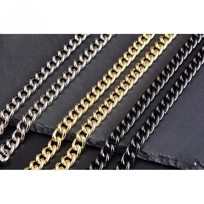 chaîne de sac en métal de 120 cm/47 pouces, sangles de remplacement en cuir pu pour sacs, poignées de sac à main diy, accessoires pour sacs, bandoulières