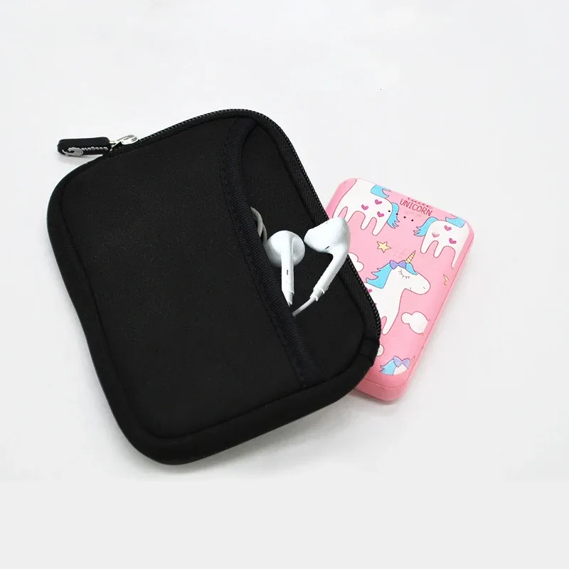 petit sac de rangement en néoprène pour voyage, accessoires numériques, pochette pour gadgets, support pour écouteurs, sac portable pour câble de données usb