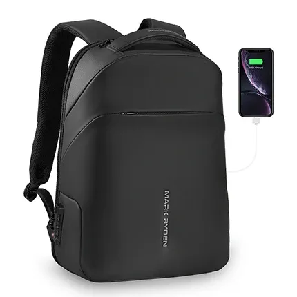 mark ryden-sac à dos étanche antivol pour homme, imperméable, sac pour ordinateur portable, sac d'école, sac de voyage, mode, tsa lock, 40*30*14, 15.6 pouces