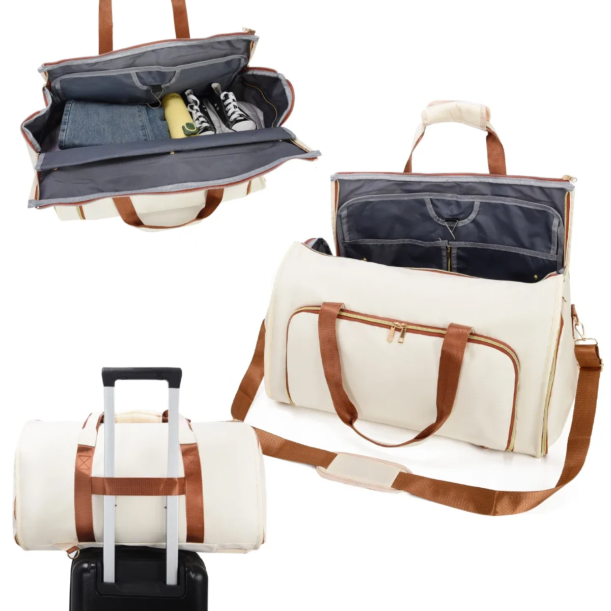 sac de voyage extra large, pochette pour hommes et femmes, sac de rangement matelassé, bagage à main, bagage à roulettes, bagage de déménagement, multi-usages