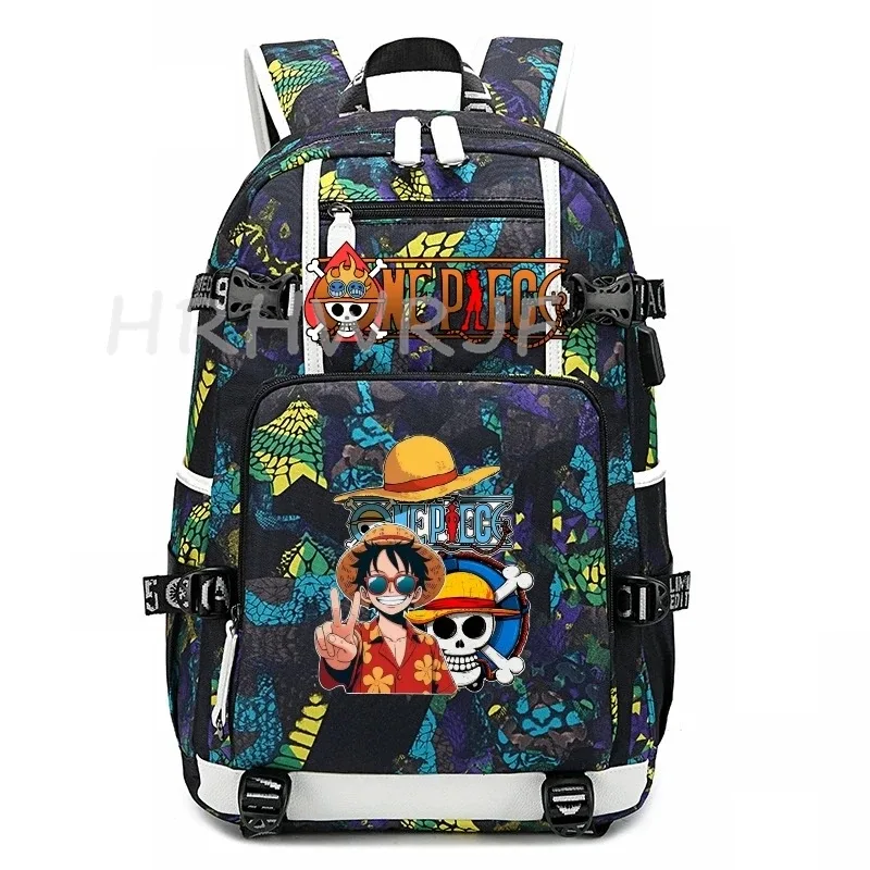 sac à dos one piece monkey d luffy, simple, grande capacité, pour le sport, les voyages, les loisirs, l'école, pour ordinateur portable, unisexe, mochila de voyage