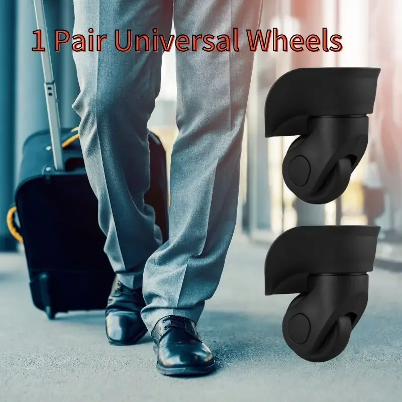 1 paire de roues à bagages de remplacement, réparation d'accessoires de bricolage pour valises de voyage, roue à bagages universelle résistante à l'usure