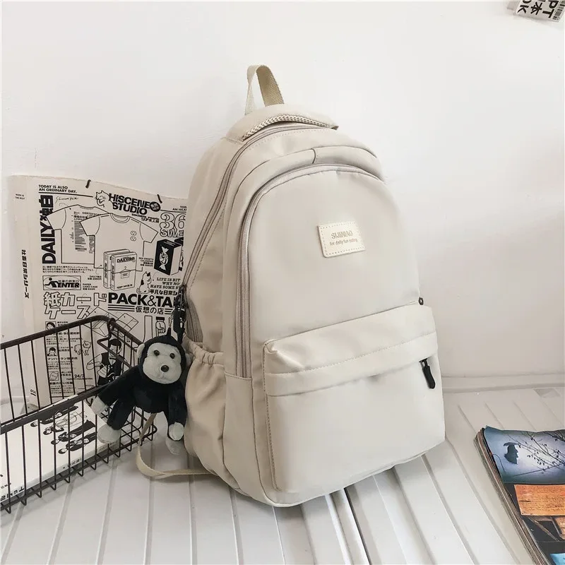 sac à dos femme couleur unie femme multi-poches décontracté homme sac de voyage cartable de haute qualité pour adolescente livre sac à dos
