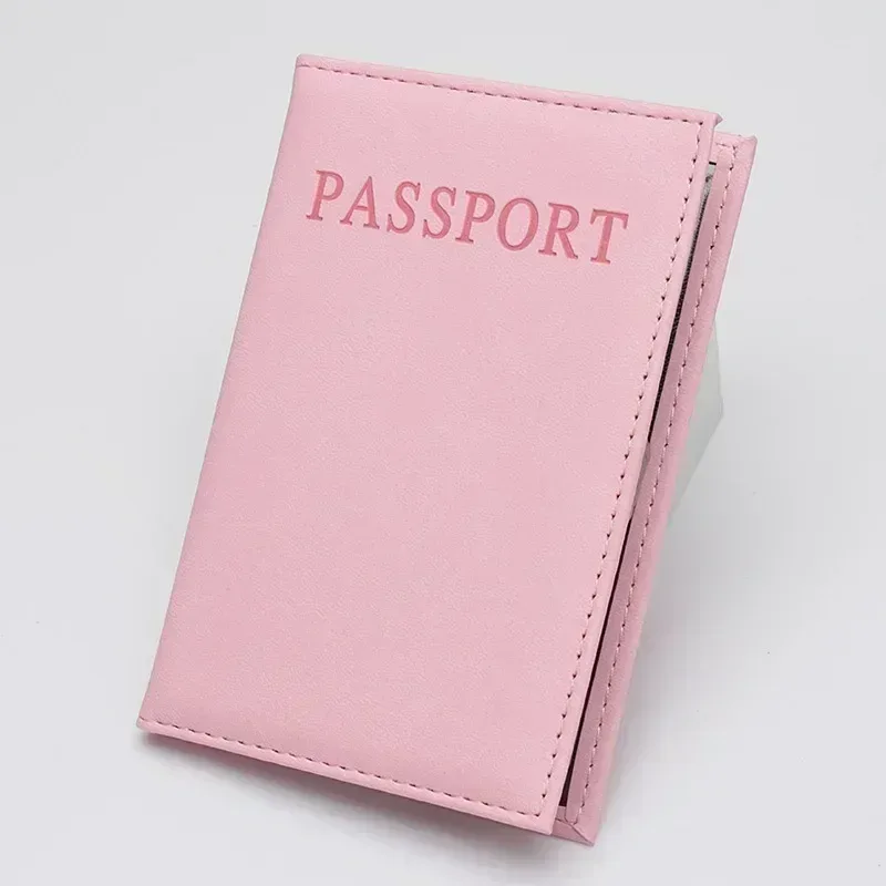 porte-passeport en cuir pu pour homme et femme, couverture d'identité, accessoires de voyage, portable, carte bancaire, business, étui portefeuille
