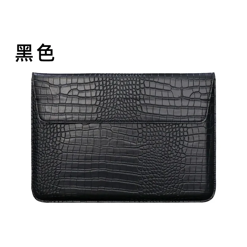graver le nom motif crocodile pochette pour ordinateur portable sac en cuir de luxe étanche pochette d'ordinateur mode ordinateur portable sacs de rangement