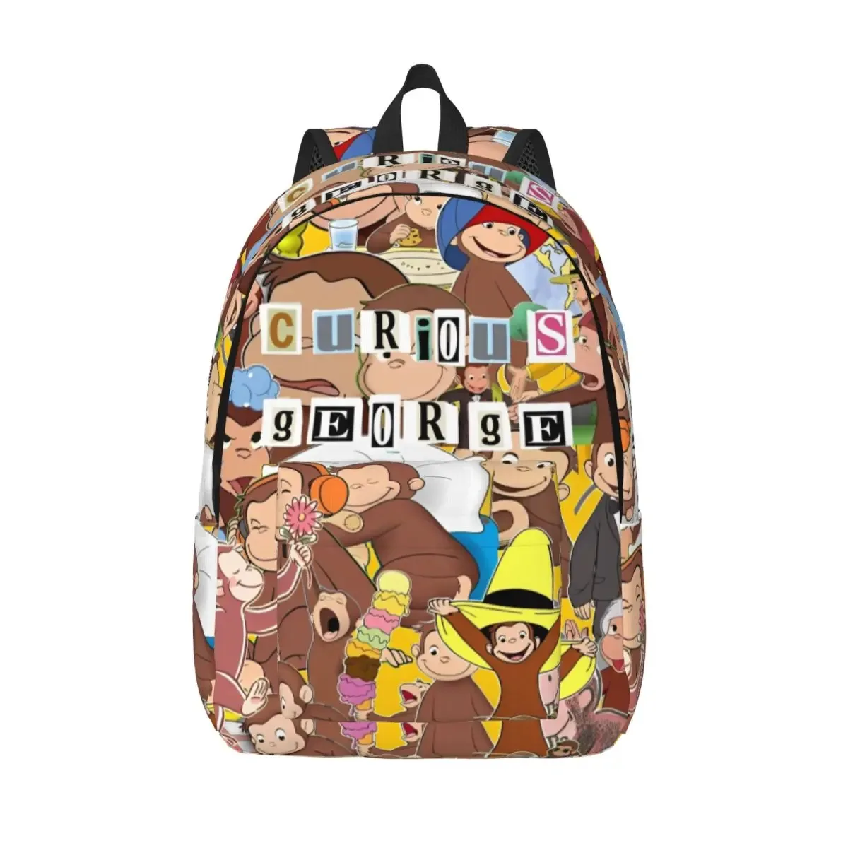 curieux george monkey anime sac à dos pour hommes femmes décontracté lycée randonnée voyage sac à dos ordinateur portable sacs en toile en plein air