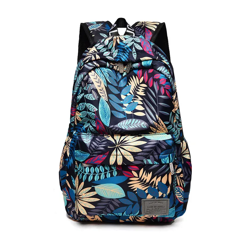 sac à dos style hawaïen pour femmes, sac d'école de voyage à la mode pour adolescentes, sacs à dos de marque imprimés, 2021