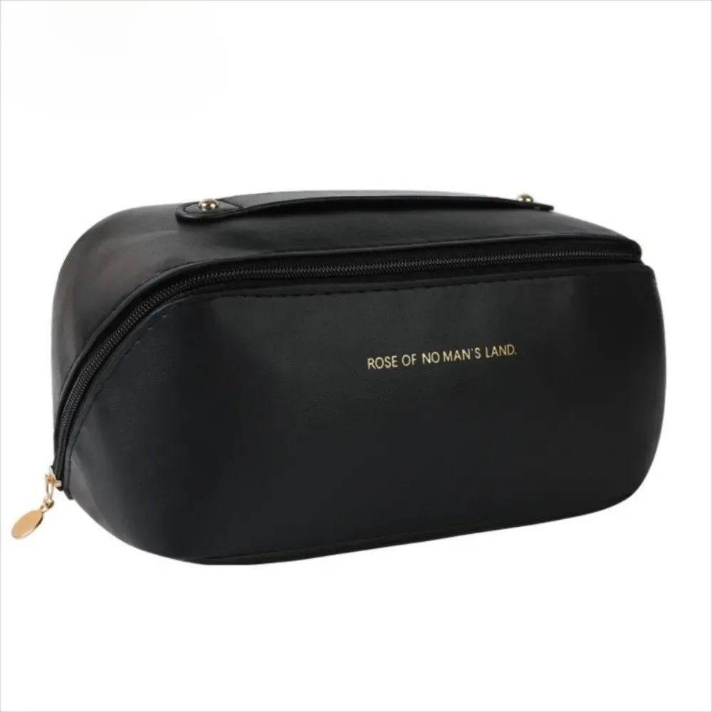 sac de maquillage portable tendance, sac cosmétique en pu, multi-compartiments, grande capacité, sac de voyage organisateur