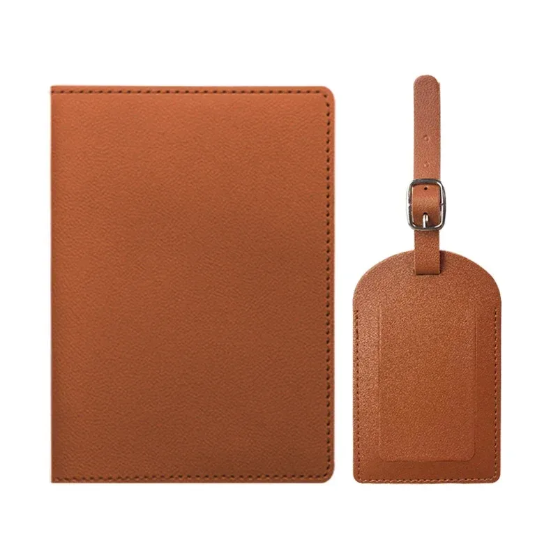 couverture de passeport personnalisée gratuite, ensemble d'étiquette de bagage, porte-billet en cuir pu soomth, ensemble d'accessoires de voyage personnalisés, mode