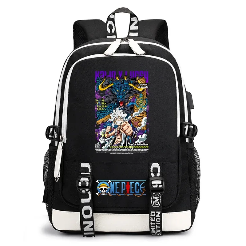 sac à dos d'étudiant imprimé one piece luffy, sac à dos décontracté pour garçons et filles, sac d'école léger, sac à dos de voyage