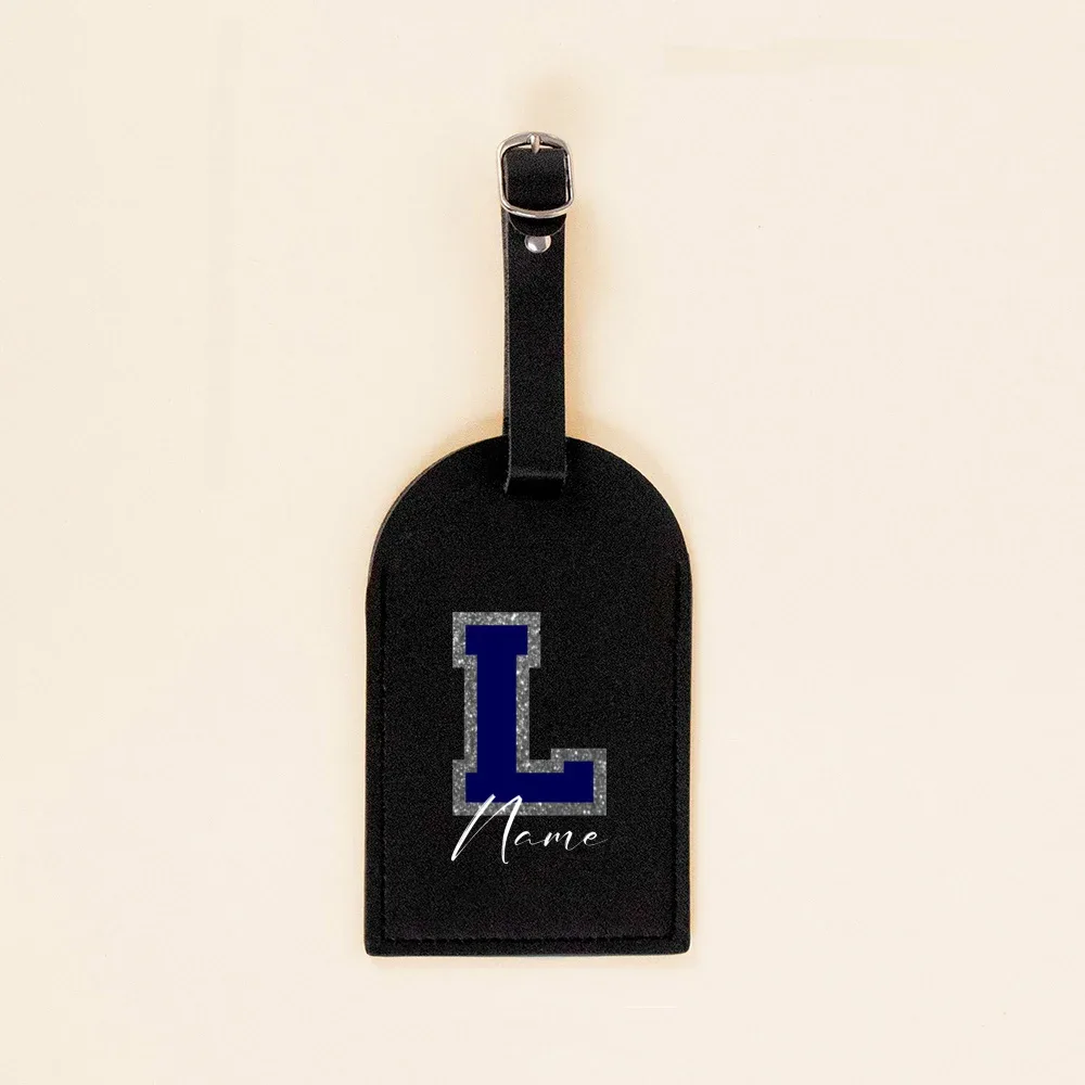 étiquette de bagage monogramme personnalisée avec nom initial, étiquettes de bagage en cuir pour valise, étiquette de sac de voyage, étiquette de mariage, meilleur cadeau pour homme