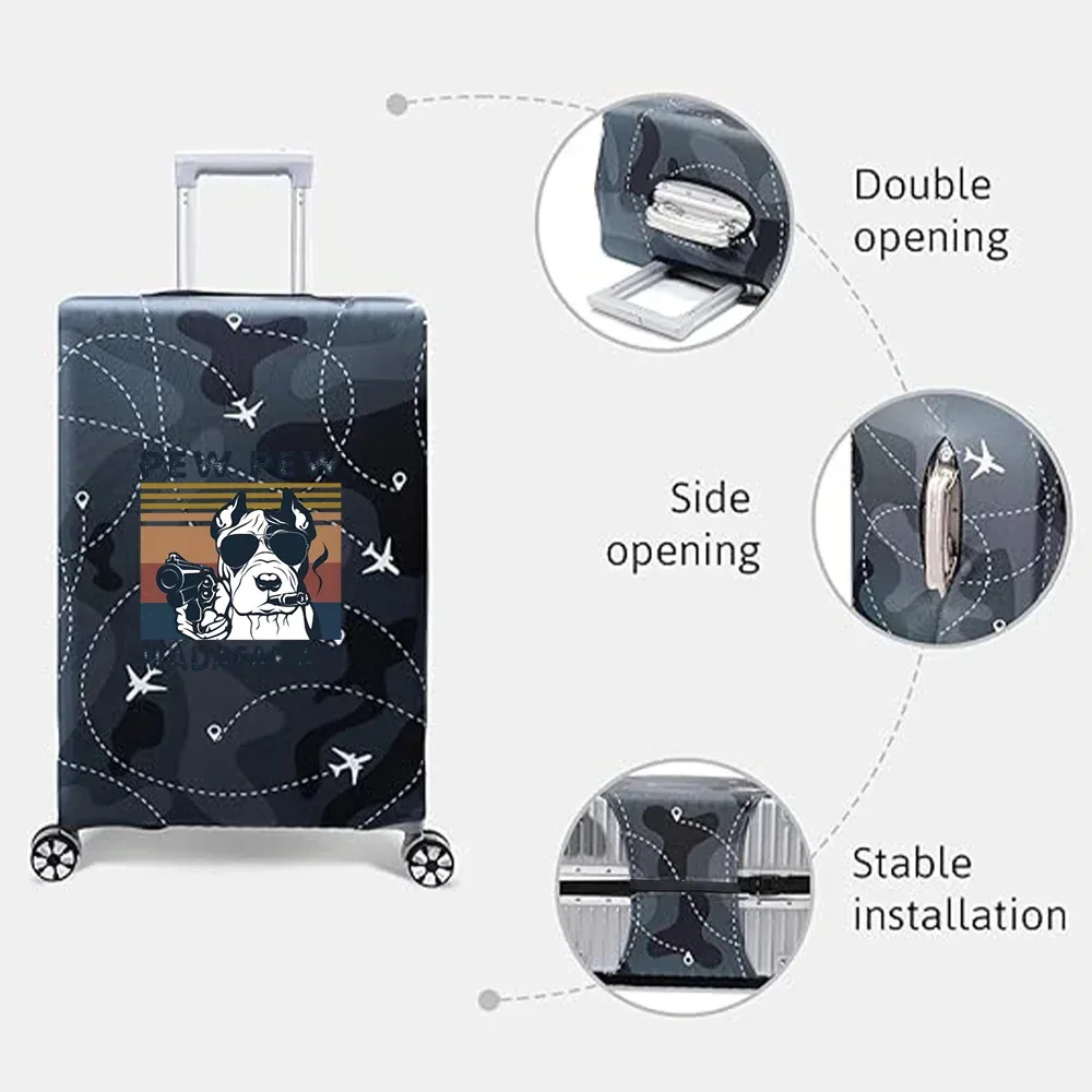 juste de protection en tissu pour bagages, housse anti-poussière, valise anti-rayures imbibée pour sac de 18 à 32 pouces, motif pew, accessoires de voyage