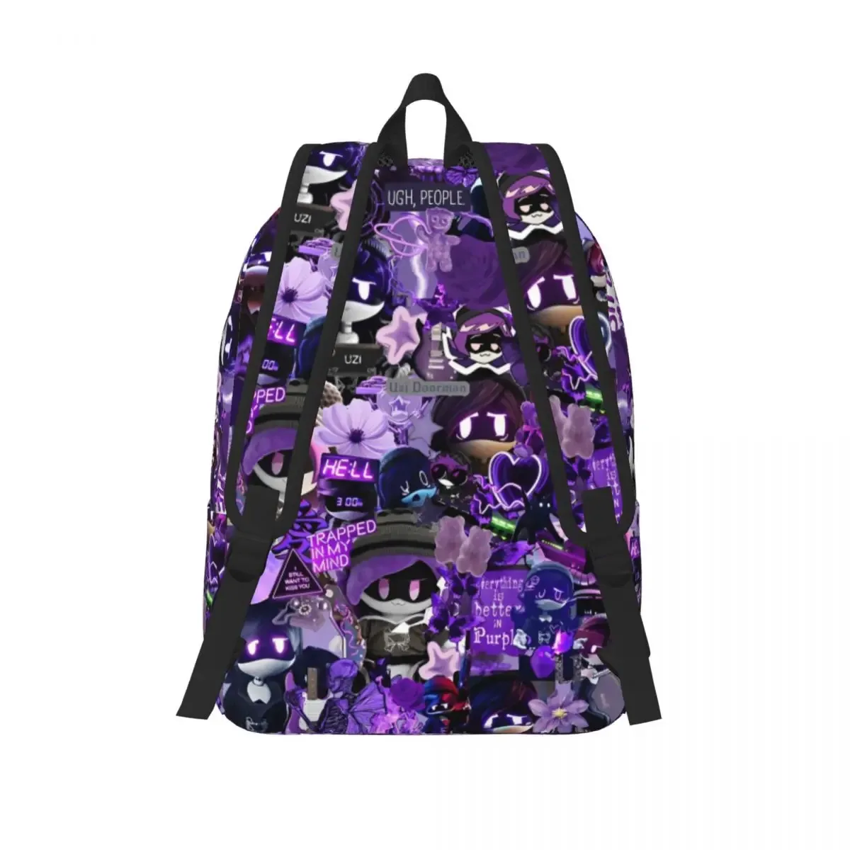 sac à dos de collage uzi pour hommes et femmes, sac à dos de dessin animé mignon, ordinateur portable, ordinateur, extérieur, lycée, randonnée, voyage, meurtre, drones